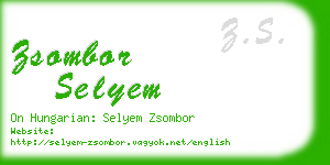 zsombor selyem business card
